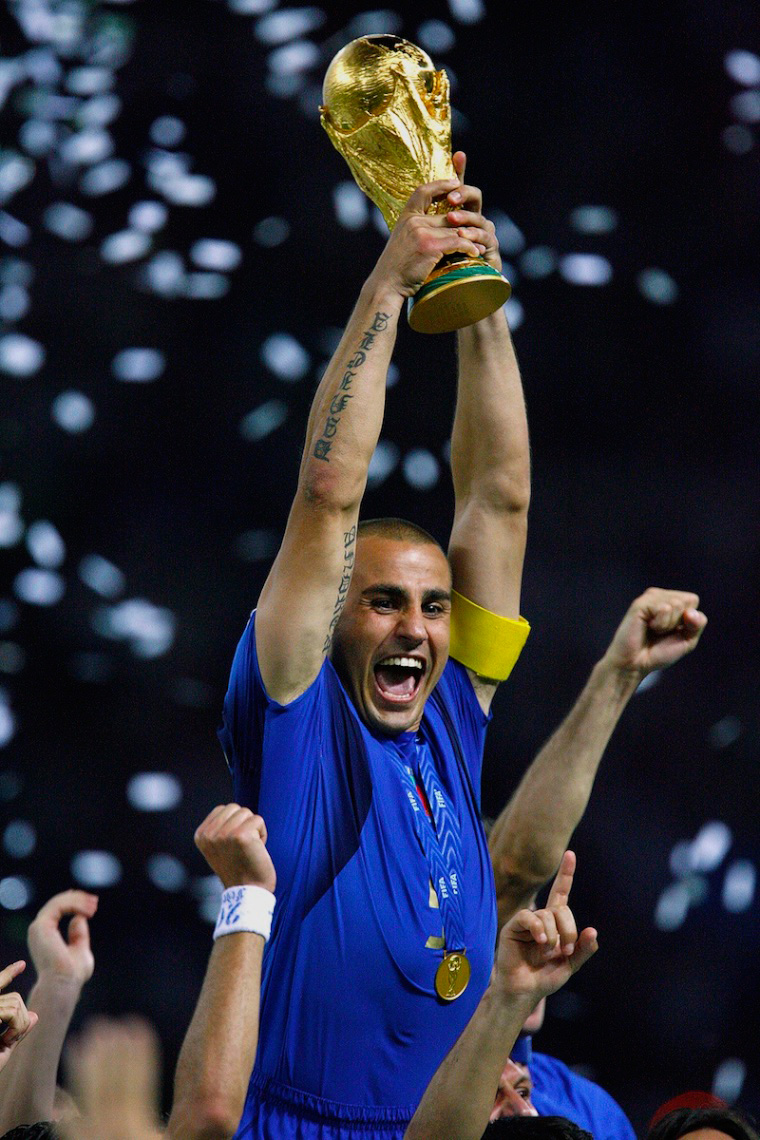 Italy Captain Fabio Cannavaro Hoists the World Cup, Berlin