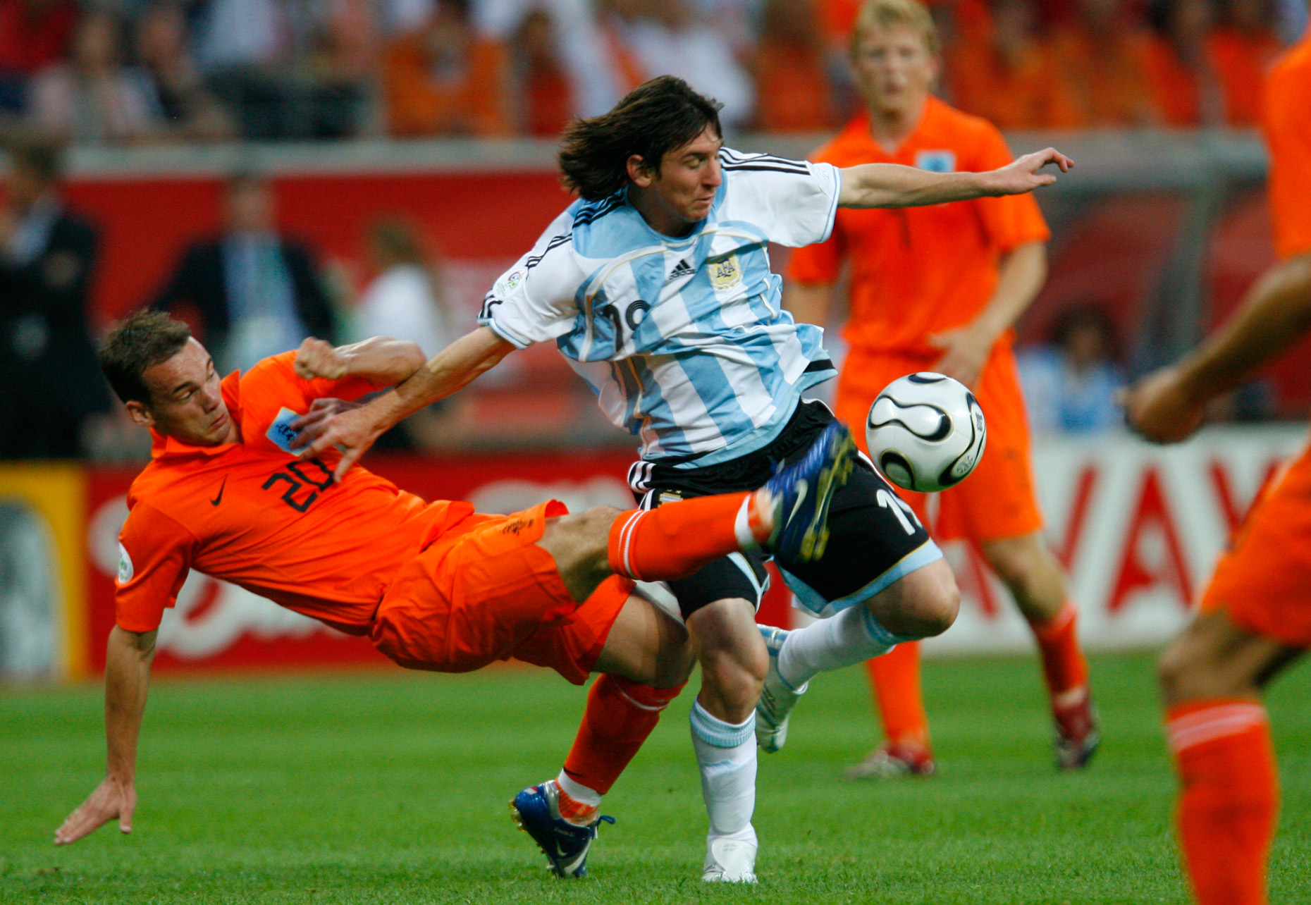 Lionel Messi (argentina) And Wesley Sneijder(holland)