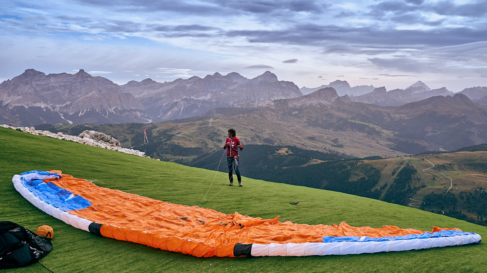 Paragliding in the Dolomites