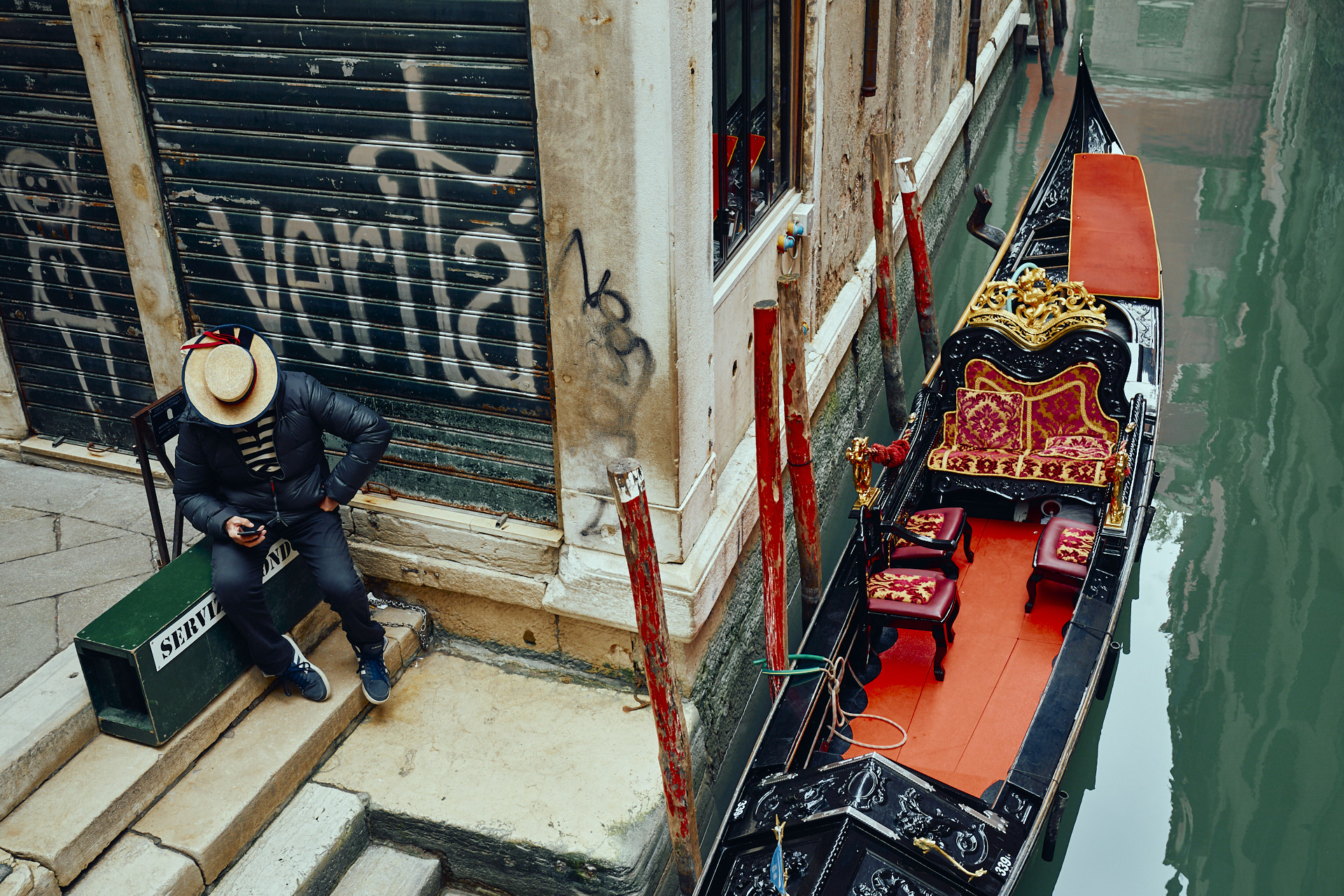 Gondola and Gondolier, Venice